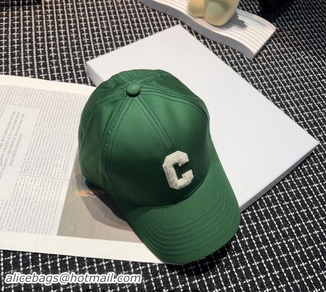 Best Price Celine Baseball Hat Letter C 0403 Dark Green 2024