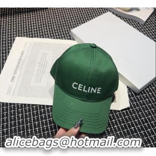 Buy Fashionable Celine Baseball Hat CELINE 0403 Dark Green 2024