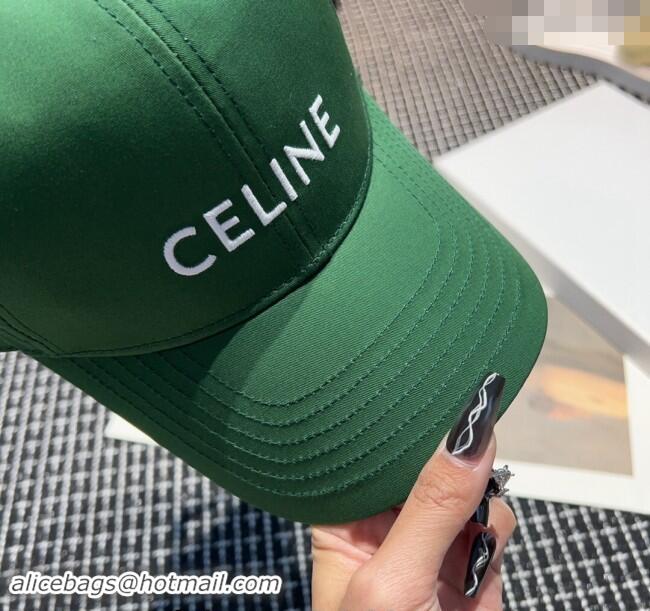 Buy Fashionable Celine Baseball Hat CELINE 0403 Dark Green 2024