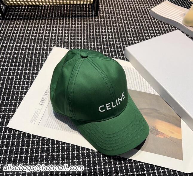 Buy Fashionable Celine Baseball Hat CELINE 0403 Dark Green 2024