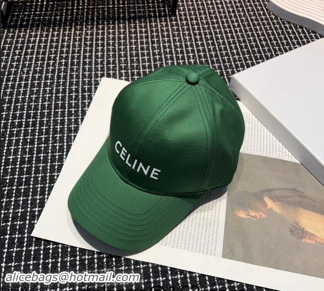 Buy Fashionable Celine Baseball Hat CELINE 0403 Dark Green 2024