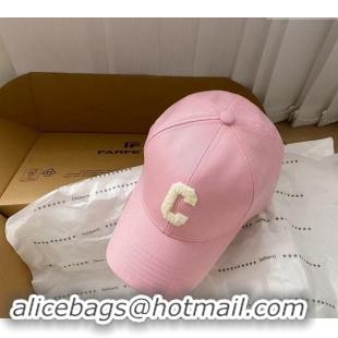 Inexpensive Celine Canvas Baseball Hat Logo C 040302 Light Pink 2024