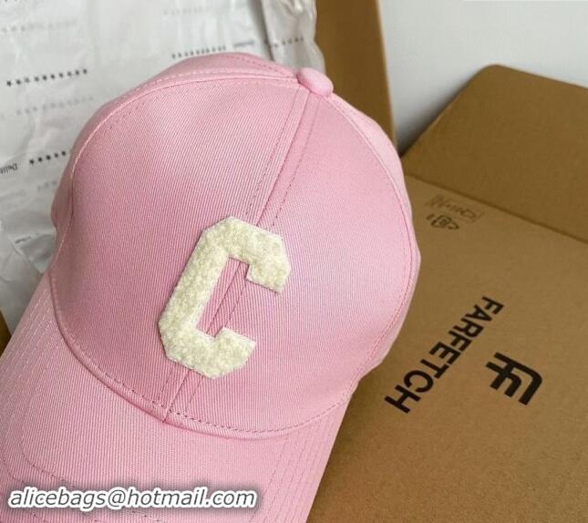 Inexpensive Celine Canvas Baseball Hat Logo C 040302 Light Pink 2024