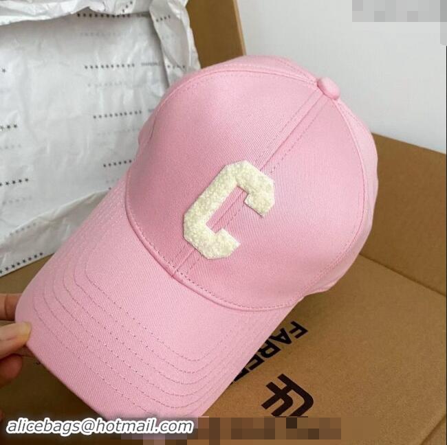 Inexpensive Celine Canvas Baseball Hat Logo C 040302 Light Pink 2024