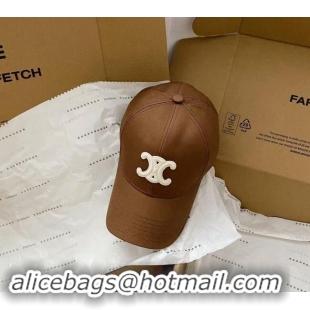 Market Sells Celine Canvas Baseball Hat 040302 Brown 2024