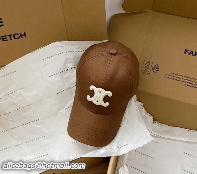 Market Sells Celine Canvas Baseball Hat 040302 Brown 2024