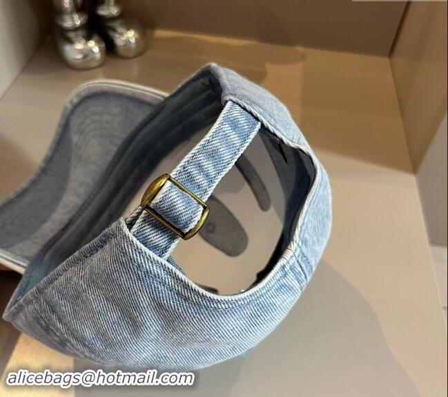 Luxury Cheap Celine Denim Baseball Hat 051302 Blue 2024