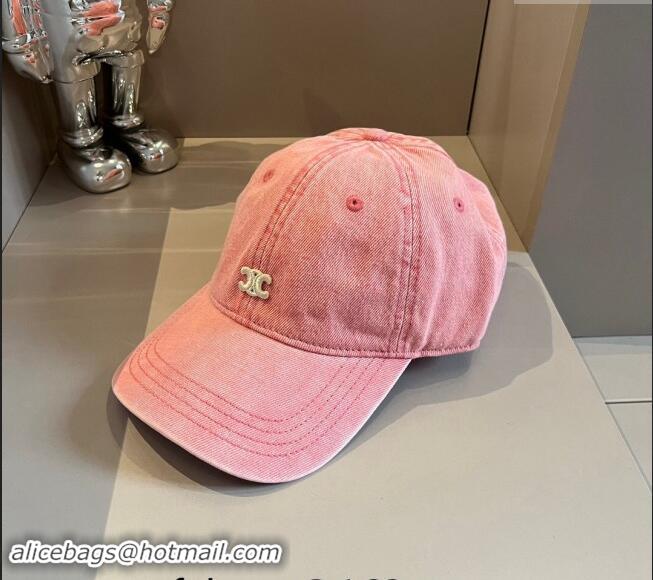 Shop Grade Celine Denim Baseball hat 051302 Pink 2024