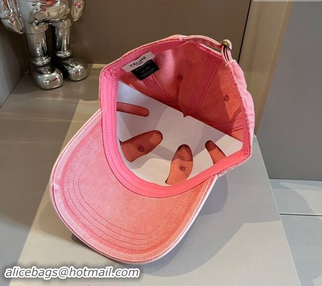 Shop Grade Celine Denim Baseball hat 051302 Pink 2024