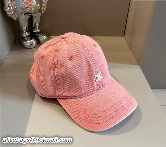 Shop Grade Celine Denim Baseball hat 051302 Pink 2024