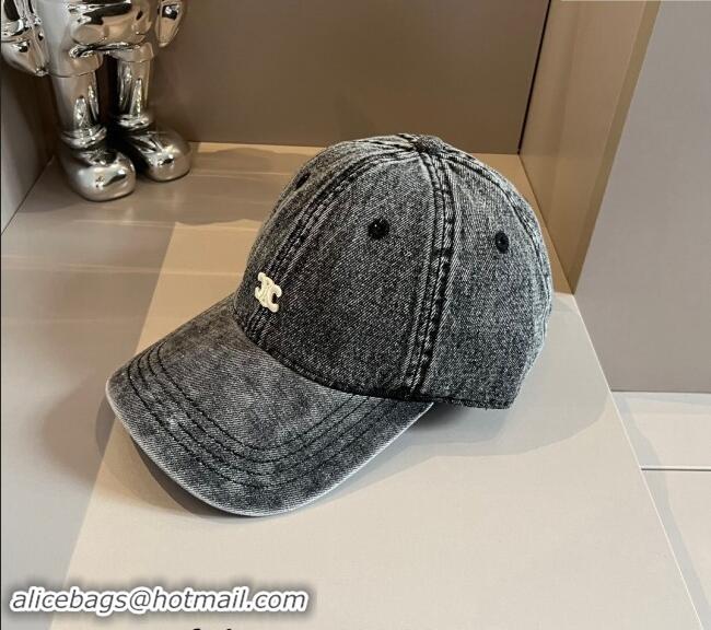 Buy New Cheap Celine Denim Baseball hat 051302 Black 2024