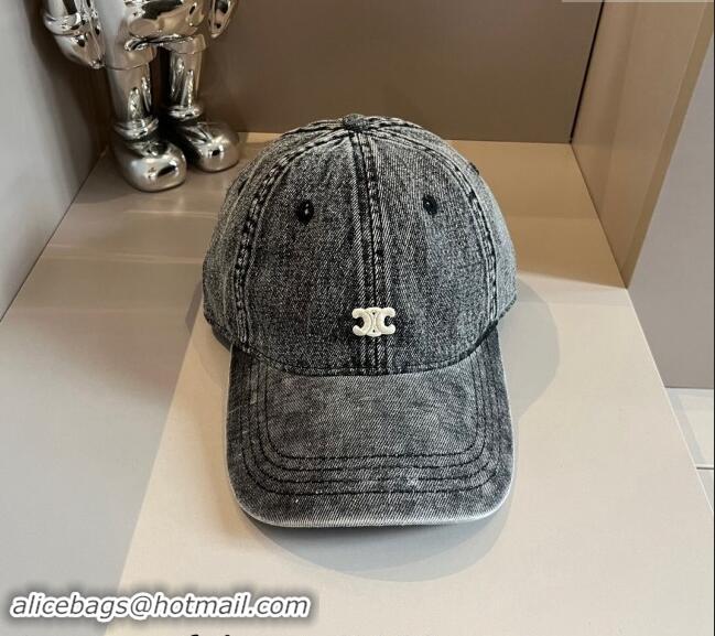 Buy New Cheap Celine Denim Baseball hat 051302 Black 2024