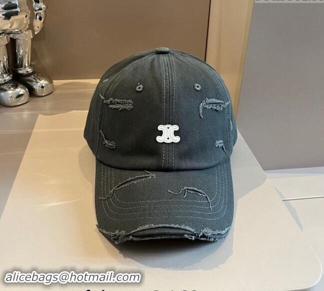 Good Quality Celine Canvas Baseball hat 0514 Grey 2024