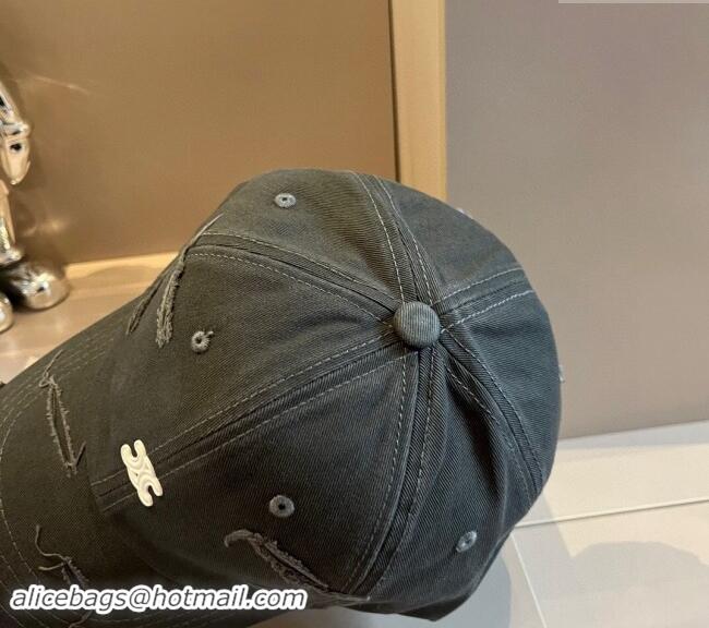 Good Quality Celine Canvas Baseball hat 0514 Grey 2024