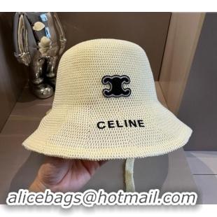 Grade Quality Celine Knit Bucket Hat 061902 Beige 2024