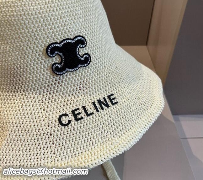 Grade Quality Celine Knit Bucket Hat 061902 Beige 2024