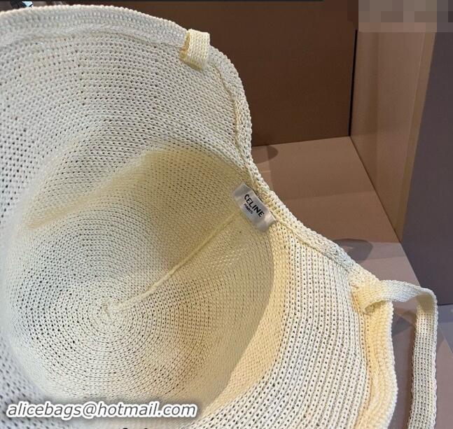 Grade Quality Celine Knit Bucket Hat 061902 Beige 2024