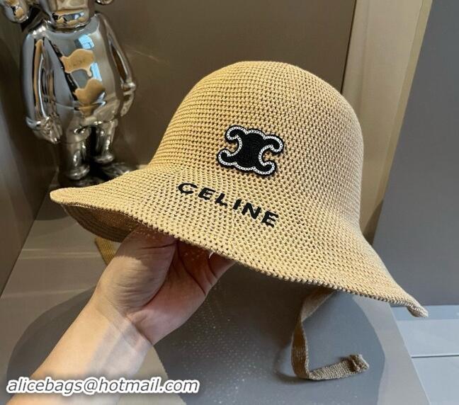 Top Grade Celine Knit Bucket Hat 061902 Khaki 2024