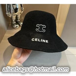 Unique Style Celine Knit Bucket Hat 061902 Black 2024