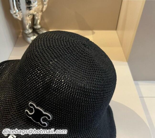 Unique Style Celine Knit Bucket Hat 061902 Black 2024