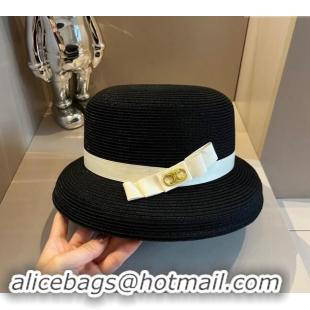 Hot Style Celine Straw Bucket Hat 061903 Black 2024