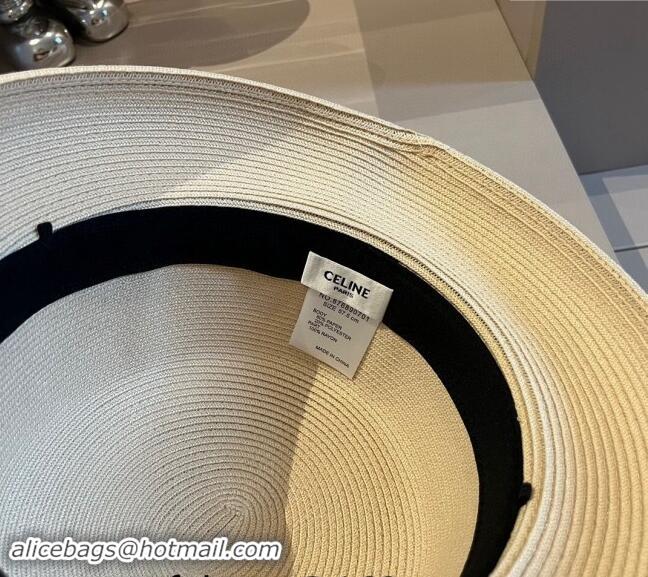 Grade Quality Celine Straw Bucket Hat 061903 Beige 2024