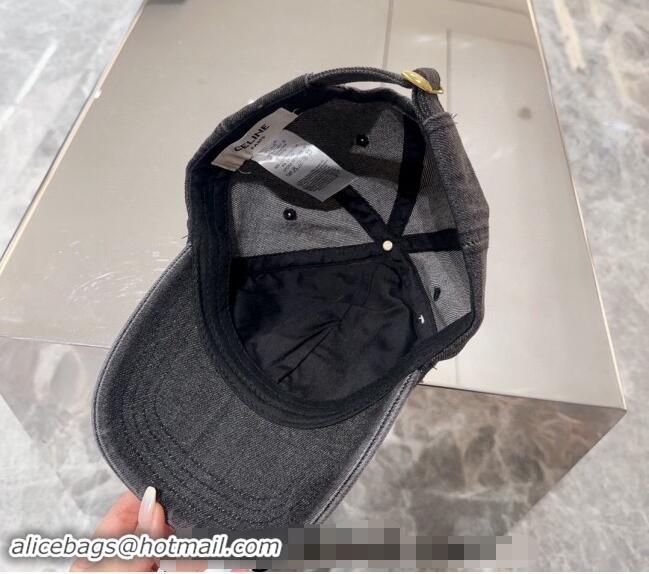 Spot Bulk Celine Denim Baseball Hat 071001 Black 2024