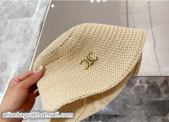 Luxury Discount Celine Knit Bucket Hat 0710 Beige 2024