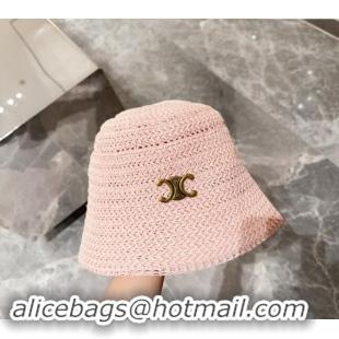 Top Design Celine Knit Bucket Hat 0710 Pink 2024