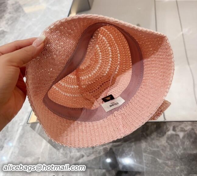 Top Design Celine Knit Bucket Hat 0710 Pink 2024