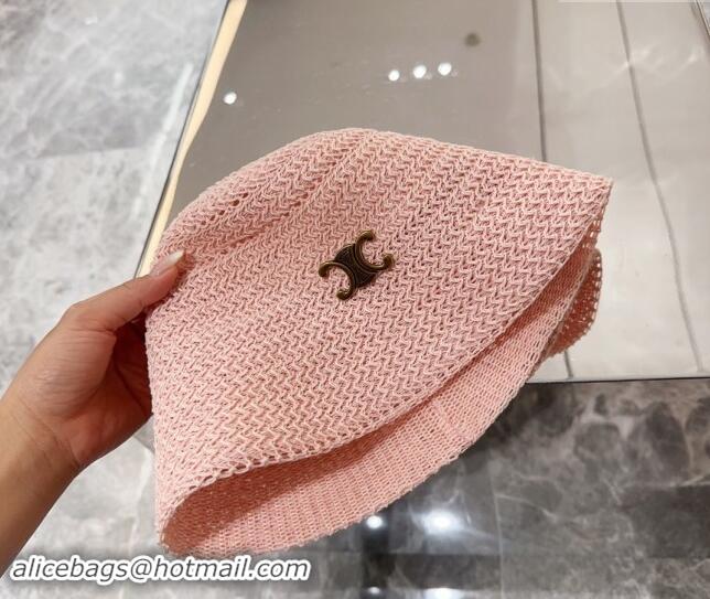 Top Design Celine Knit Bucket Hat 0710 Pink 2024