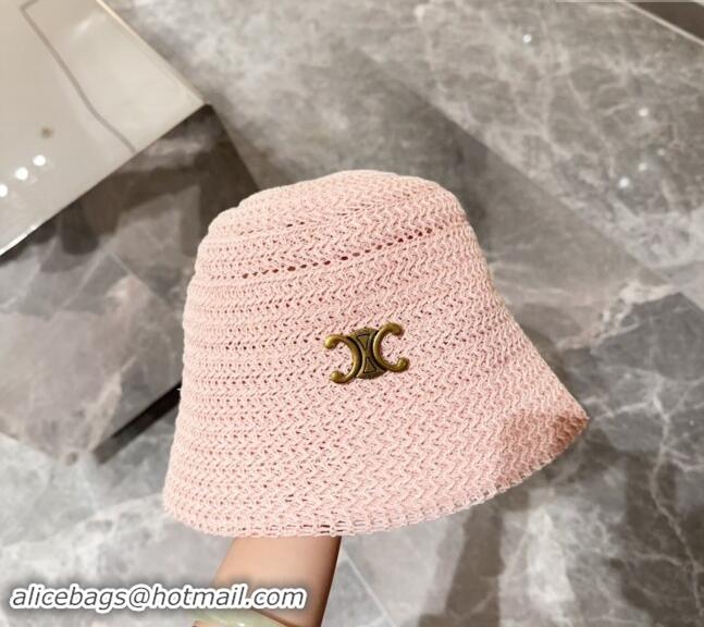 Top Design Celine Knit Bucket Hat 0710 Pink 2024