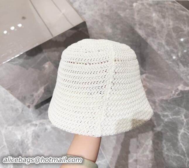 Cheap Price Celine Knit Bucket Hat 0710 White 2024