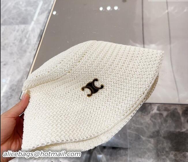 Cheap Price Celine Knit Bucket Hat 0710 White 2024