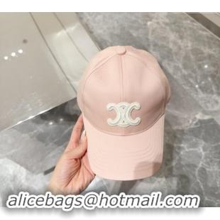 New Cheap Celine Baseball Hat with Logo 073002 Light Pink 2024