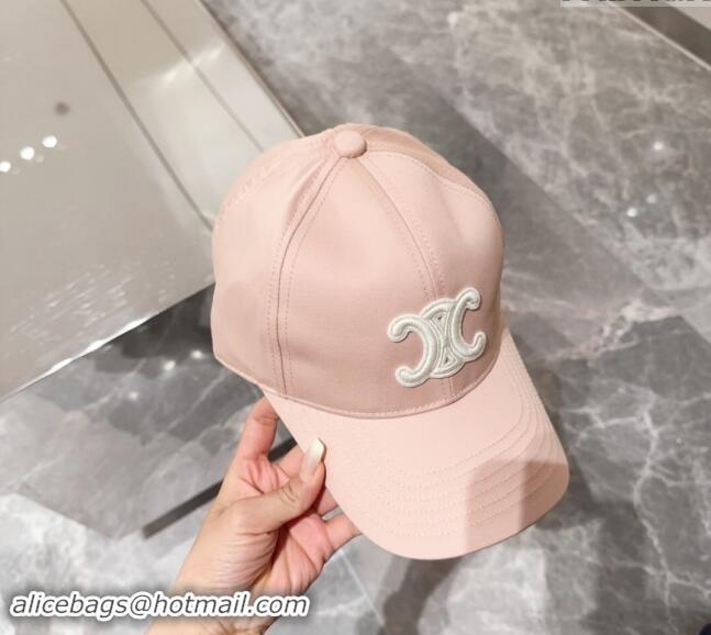 New Cheap Celine Baseball Hat with Logo 073002 Light Pink 2024