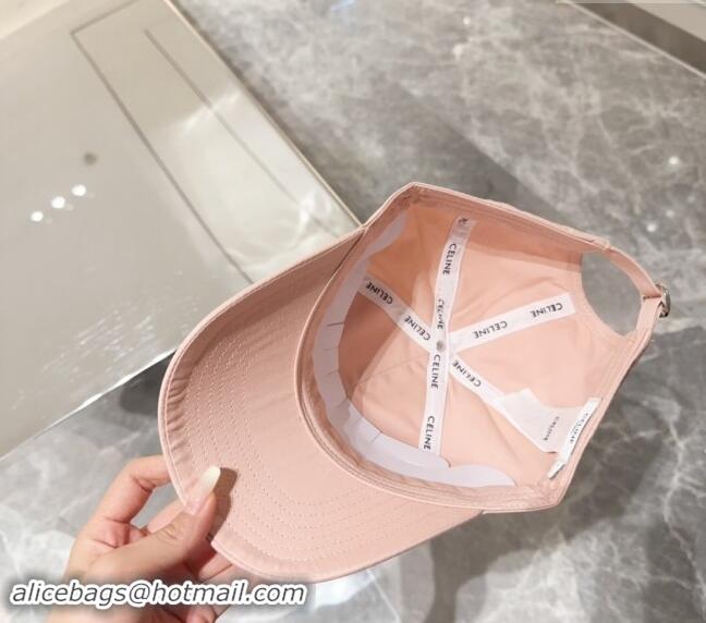 New Cheap Celine Baseball Hat with Logo 073002 Light Pink 2024