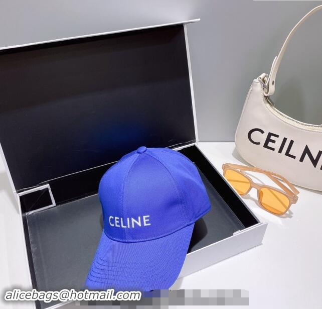 Buy Classic Celine Baseball Hat with CELINE 073002 Sky Blue 2024