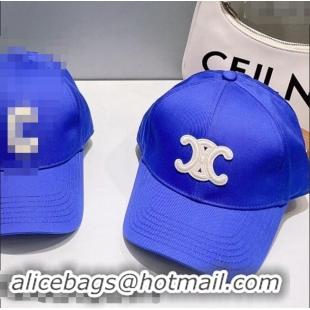 New Style Cheap Celine Baseball Hat with Logo 073002 Sky Blue 2024