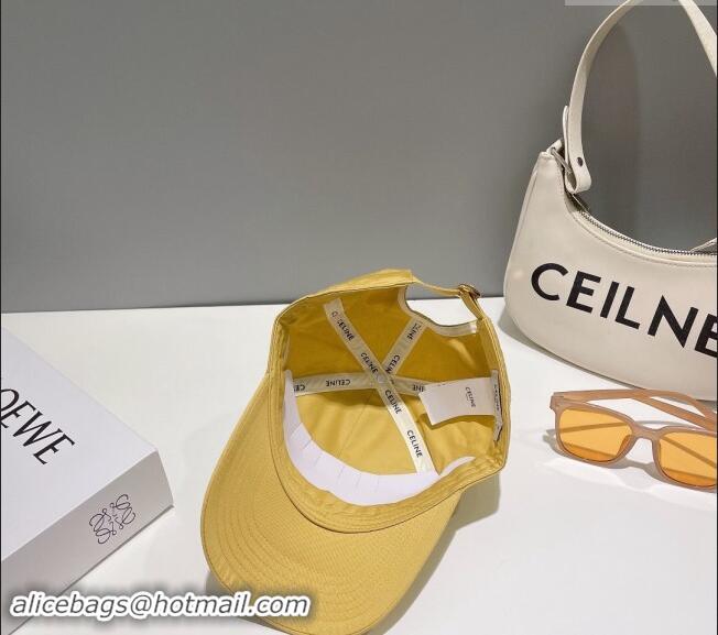 Spot Discount Celine Baseball Hat with Logo 073002 Yellow 2024