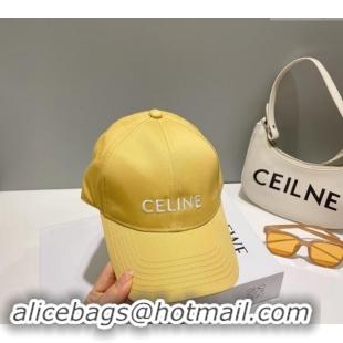 Cheapest Celine Baseball Hat with CELINE 073002 Yellow 2024