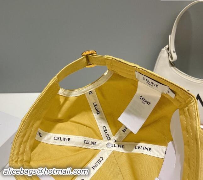 Cheapest Celine Baseball Hat with C Letter 073002 Yellow 2024