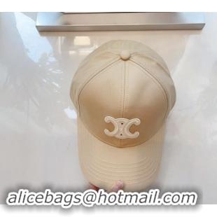 Market Sells Celine Baseball Hat with Logo 073002 Light Beige 2024