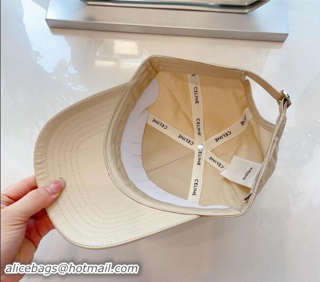 Market Sells Celine Baseball Hat with Logo 073002 Light Beige 2024