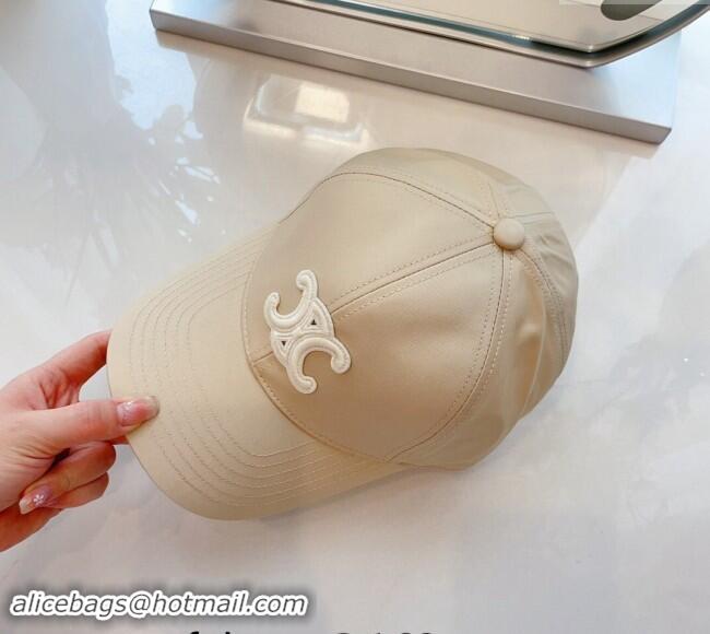 Market Sells Celine Baseball Hat with Logo 073002 Light Beige 2024