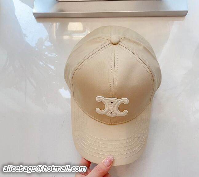 Market Sells Celine Baseball Hat with Logo 073002 Light Beige 2024