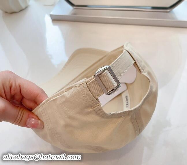 Market Sells Celine Baseball Hat with Logo 073002 Light Beige 2024