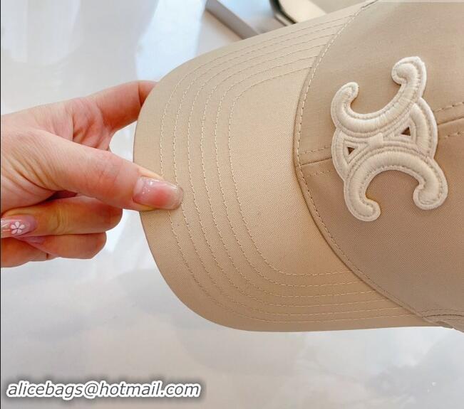 Market Sells Celine Baseball Hat with Logo 073002 Light Beige 2024