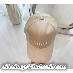 Buy Discount Celine Baseball Hat with CELINE 073002 Light Beige 2024