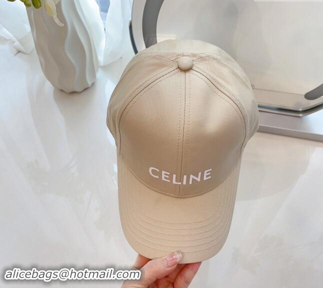 Buy Discount Celine Baseball Hat with CELINE 073002 Light Beige 2024